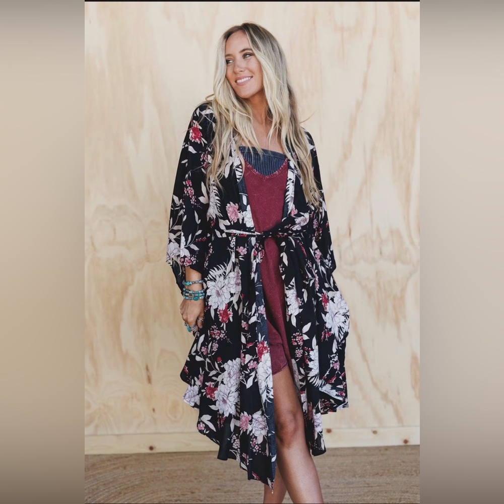 Boho Floral Kimono